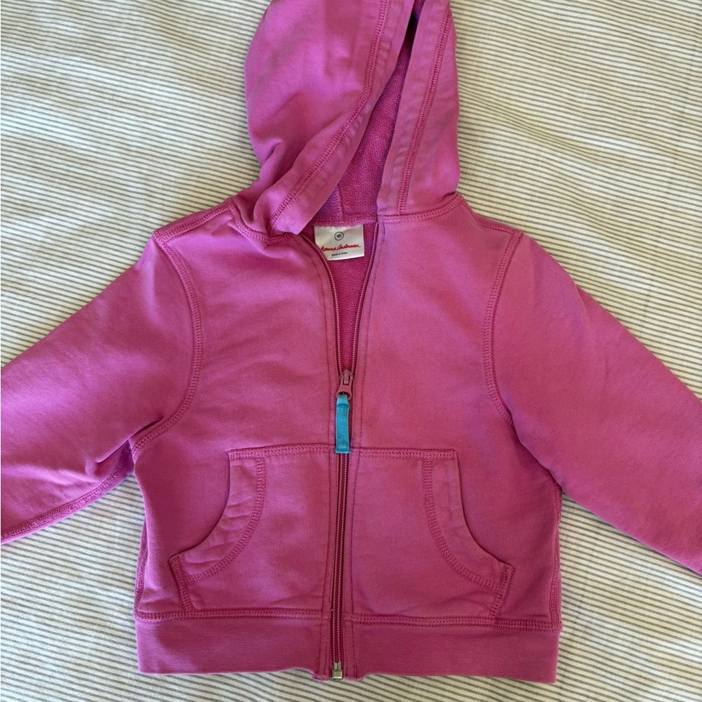 Hanna Andersson Pink Zip-Up Hoodie